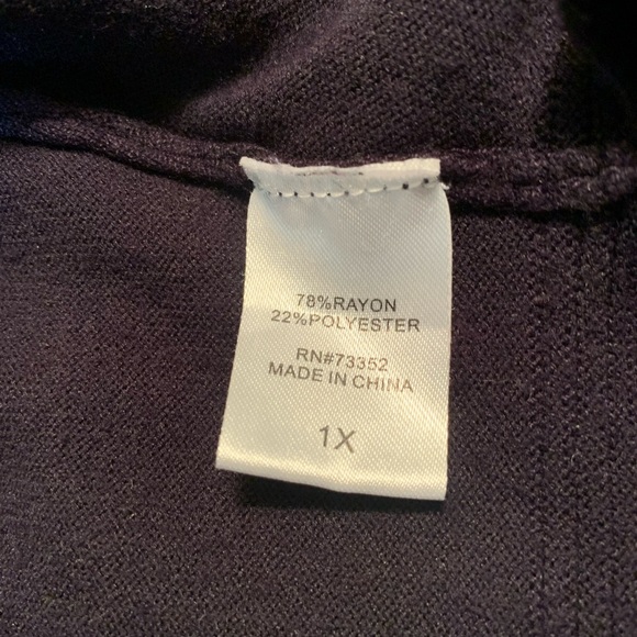 TriBekko 44 navy open-front Sweater, size 1X - Picture 7 of 7